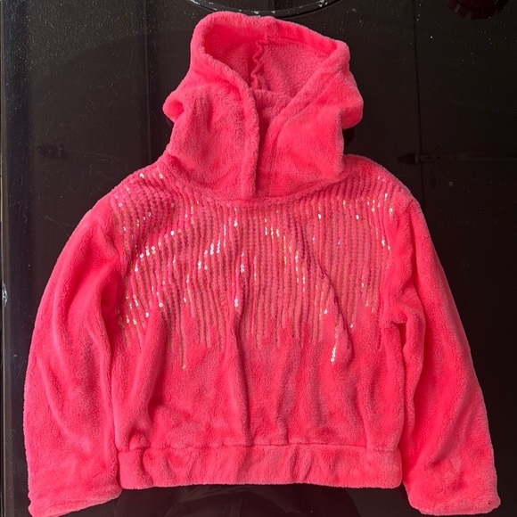 Beautees Other - Kids Sequin Pink Fleece Hoodie Sz M